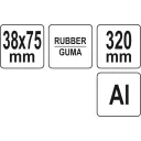 Yato YT-44150 nyomóhenger alu nyéllel ⌀38x75 mm - nyél: 320 mm