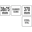Yato YT-44151 nyomóhenger acél nyéllel ⌀38x75 mm - nyél: 370 mm