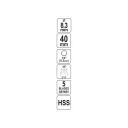 Yato YT-44722 kúpos süllyesztő fémre HSS 8,3 mm - 1/4" bit befogás