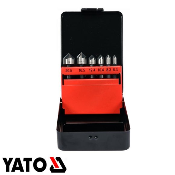 Yato YT-44729 kúpos süllyesztő készlet fémre HSS, 6 darab - 1/4" bit befogás