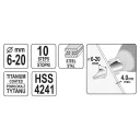 Yato YT-44744 lépcsős fúró HSS-TiN, 6-20 mm