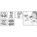 Yato YT-44745 lépcsős fúró HSS-TiN, 10-20 mm