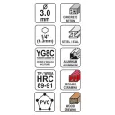 Yato YT-44780 univerzális fúrószár 1/4" hex - 3 mm