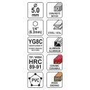 Yato YT-44782 univerzális fúrószár 1/4" hex - 5 mm