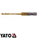 Yato YT-44820 fém marófúró 3,0 x 70 mm HSS-TiN - 1/4" bit befogású