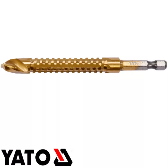 Yato YT-44828 fém marófúró 10,0 x 105 mm HSS-TiN - 1/4" bit befogású