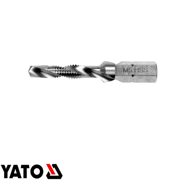 Yato YT-44842 kombinált gépi fúró-menetfúró HSS-M2 (1/4" hex) - M5