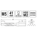 Yato YT-44842 kombinált gépi fúró-menetfúró HSS-M2 (1/4" hex) - M5