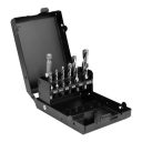 Yato YT-44849 kombinált gépi fúró-menetfúró készlet HSS-M2 (1/4" hex) M3-M10 - 7 részes