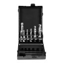 Yato YT-44849 kombinált gépi fúró-menetfúró készlet HSS-M2 (1/4" hex) M3-M10 - 7 részes