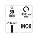 Yato YT-47565 körkefe, csapos 50 mm inox