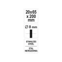 Yato YT-47695 csapos csőkefe 20 mm inox