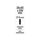 Yato YT-47696 csapos csőkefe 26 mm inox