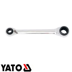   Yato YT-4945 fordítható kétvégű racsnis kulcs CrV., 10x13-17x19 mm, 200 mm