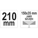 Yato YT-5142 áttételes lemezhajlító fogó, egyenes - 210 mm (150x35 mm pofa)