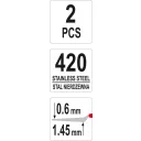 Yato YT-52780 kétoldalas spatula készlet, 2 részes, rozsdamentes acél