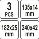 Yato YT-52863 mini feszítővas és kaparó készlet 3 részes