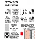 Yato YT-55299 szerszámkocsi, 6 fiókos (76,5x46,5x97,5 cm)