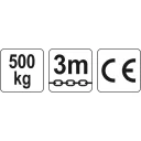 Yato YT-58950  láncos emelő 500 kg - 3m