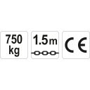 Yato YT-58962 karos láncos emelő 750 kg - 1,5 m
