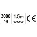 Yato YT-58966 karos láncos emelő 3000 kg - 1,5 m
