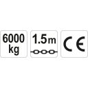 Yato YT-58967 karos láncos emelő 6000 kg - 1,5 m