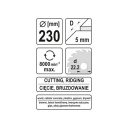 Yato YT-59163 ráspolyos vágótárcsa 230 mm