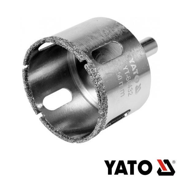 Yato YT-60432 gyémánt körkivágó (burkolóanyag), Ø 50 mm, hengeres befogás