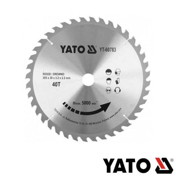 Yato YT-60783 körfűrészlap (fa), Ø 305x3.2/2.2x30.0 mm, 40T