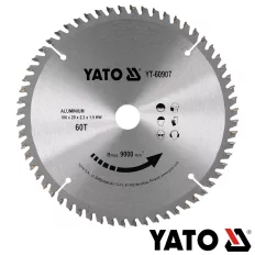   Yato YT-60907 körfűrészlap (alumínium), Ø 180x2.2/1.5x20.0 mm, 60T
