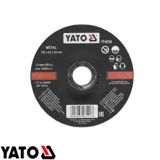   Yato YT-6124 csiszolókorong fémhez, Ø 125x6.0 x22.2 mm (süllyesztett)