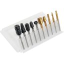 Yato YT-61730 fa-fém mini marófej készlet HSS, Ø 3.2 mm - 10 részes