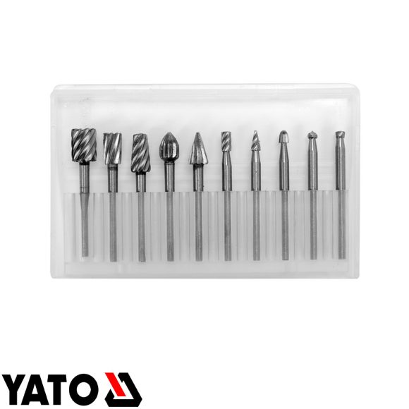 Yato YT-61731 mini marófej készlet fémhez HSS, Ø 3.2 mm - 10 részes