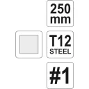 Yato YT-6224 négyszögletes reszelő, durva - 250 mm