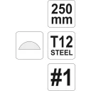 Yato YT-6226 félkerek reszelő, durva - 250 mm