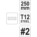 Yato YT-6228 lapos reszelő, közepesen durva - 250 mm