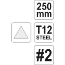 Yato YT-6230 háromszög reszelő, közepesen durva - 250 mm