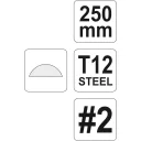 Yato YT-6231 félkerek reszelő, közepesen durva - 250 mm