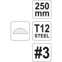 Yato YT-6235 félkerek reszelő, finom - 250 mm
