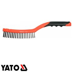   Yato YT-6330 drótkefe hajlított műanyag nyéllel, 3 soros - 340 mm