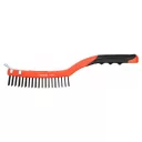 Yato YT-6331 drótkefe hajlított műanyag nyéllel + kaparó, 3 soros - 340 mm