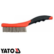   Yato YT-6338 inox drótkefe hajlított műanyag nyéllel, 4 soros - 260 mm