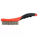 Yato YT-6338 inox drótkefe hajlított műanyag nyéllel, 4 soros - 260 mm