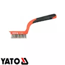Yato YT-6340 inox drótkefe hajlított műanyag nyéllel, 5 soros - 180 mm