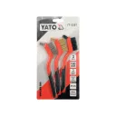 Yato YT-6351 drótkefe készlet 3 soros, 3 részes - 180 mm (inox, réz, nylon)