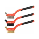 Yato YT-6351 drótkefe készlet 3 soros, 3 részes - 180 mm (inox, réz, nylon)