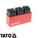 Yato YT-6862 betűbeütő készlet 6mm, 27 részes