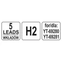 Yato YT-69286 grafit betét tölthető ácsceruzához, H2 (5 darab)