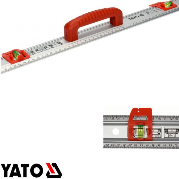 Yato YT-70715 alu vonalzó fogantyúval, 2 libella - 100 cm