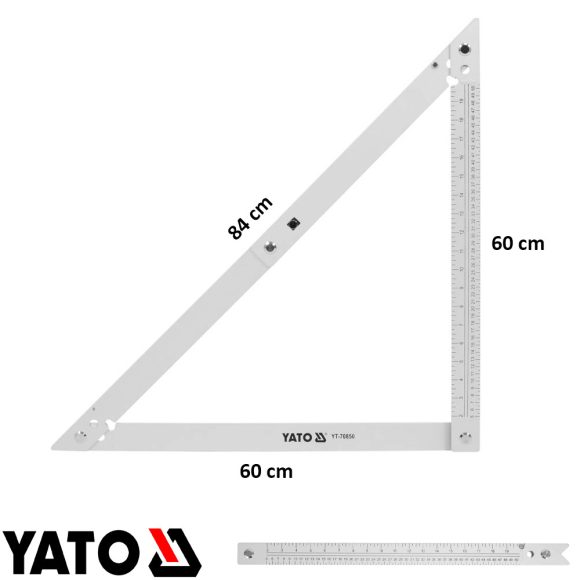 Yato YT-70850 összecsukható derékszög vonalzó 60x60x84 cm